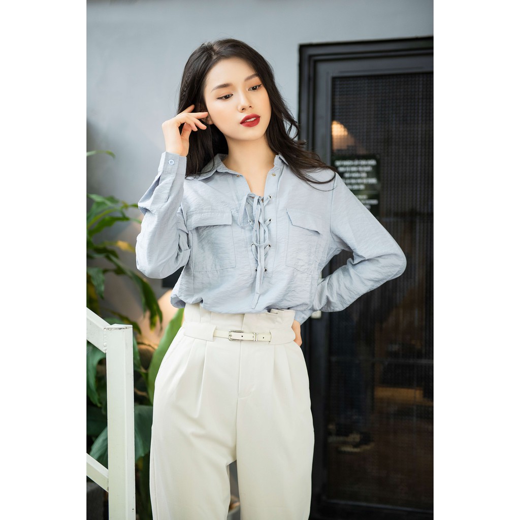 Áo sơ mi đan dây 2 túi ngực IFU 05-3298
