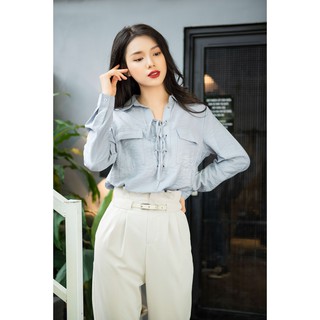 Áo sơ mi đan dây 2 túi ngực IFU 05-3298