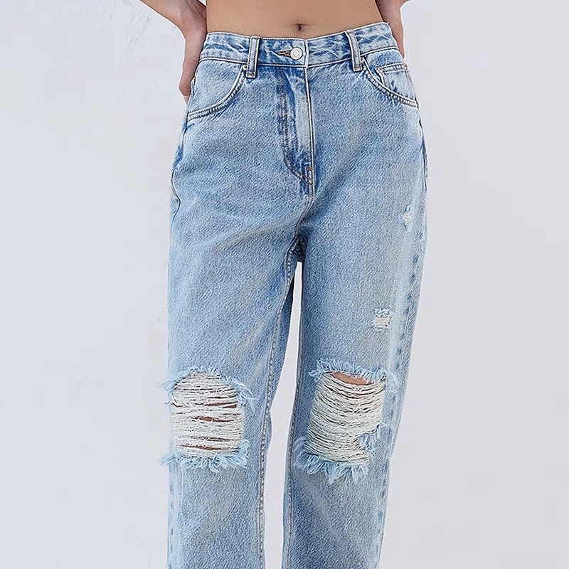 Quần jean xanh Mo&Co