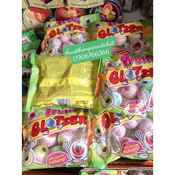 Kẹo Dẻo Mắt Trolli Glotzer Gói 4 Viên, 8 Viên - Hàng Đức