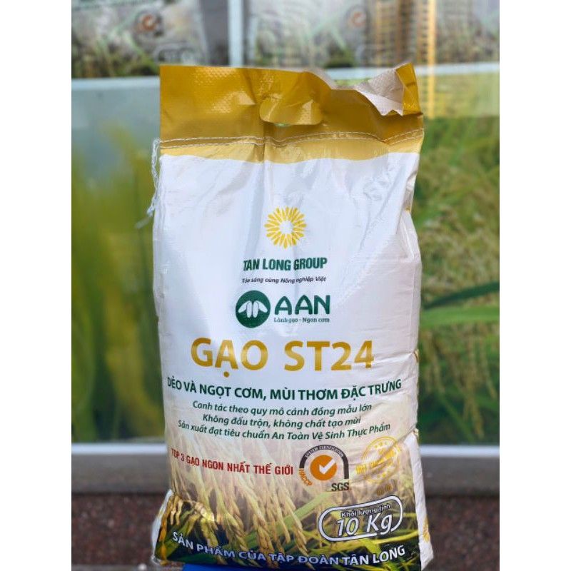 Gạo St24 AAN bao 10kg - Cơm dẻo, thơm, ngọt đậm