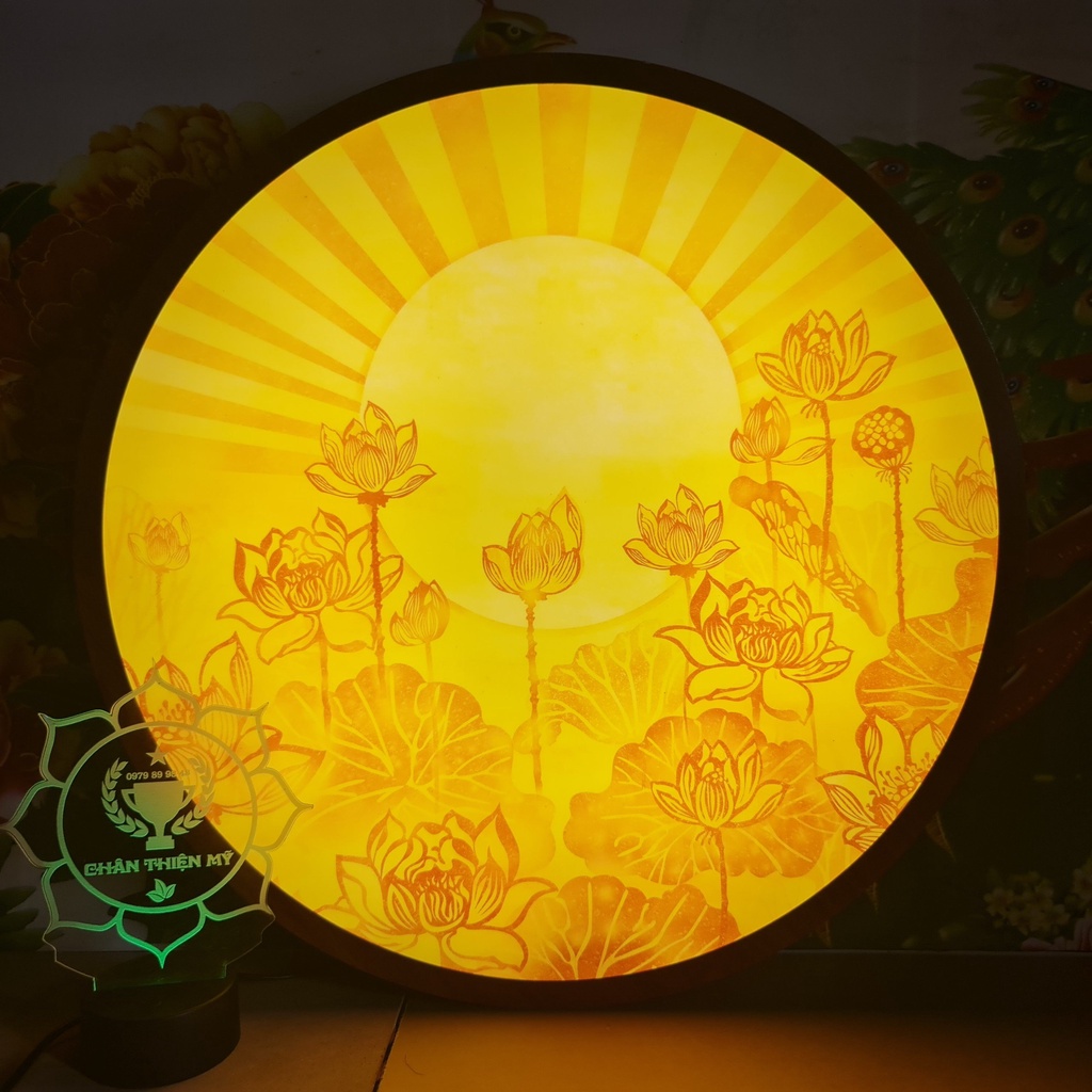 Đèn hào quang Trúc Chỉ in thờ Quan Âm_HQTC