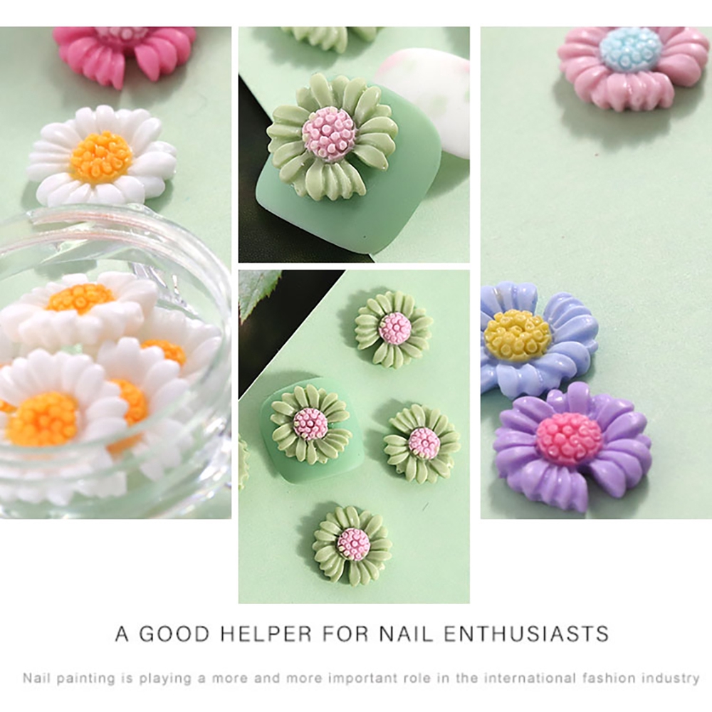 Bộ hoa nhựa resin 3D cho trang trí móng tay nghệ thuật