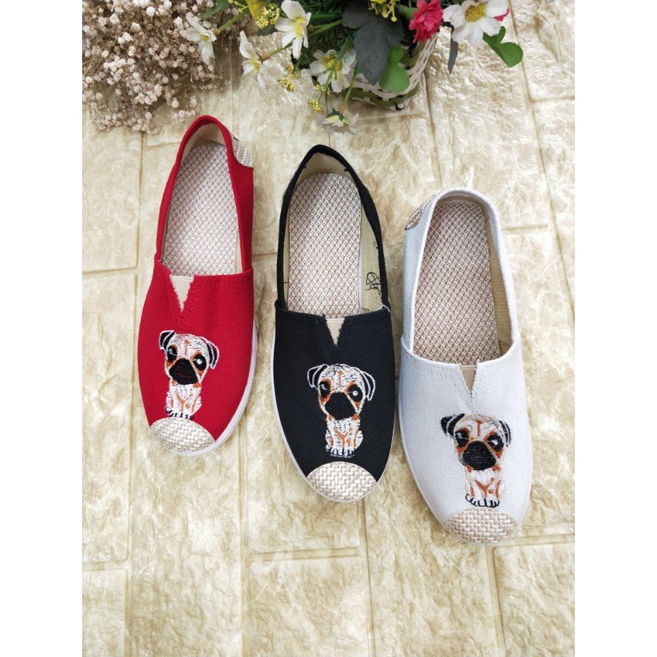 GIÀY CHÚ CHÓ VÀ CHIM YẾN DỄ THƯƠNG CÓ 2 MÀU ĐEN VÀ TRẮNG