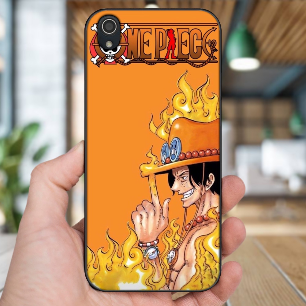 Ốp lưng Vivo Y91c viền đen in hình Ace One Piece