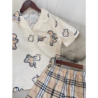 Pijama bộ thô tay cộc quần cộc vip