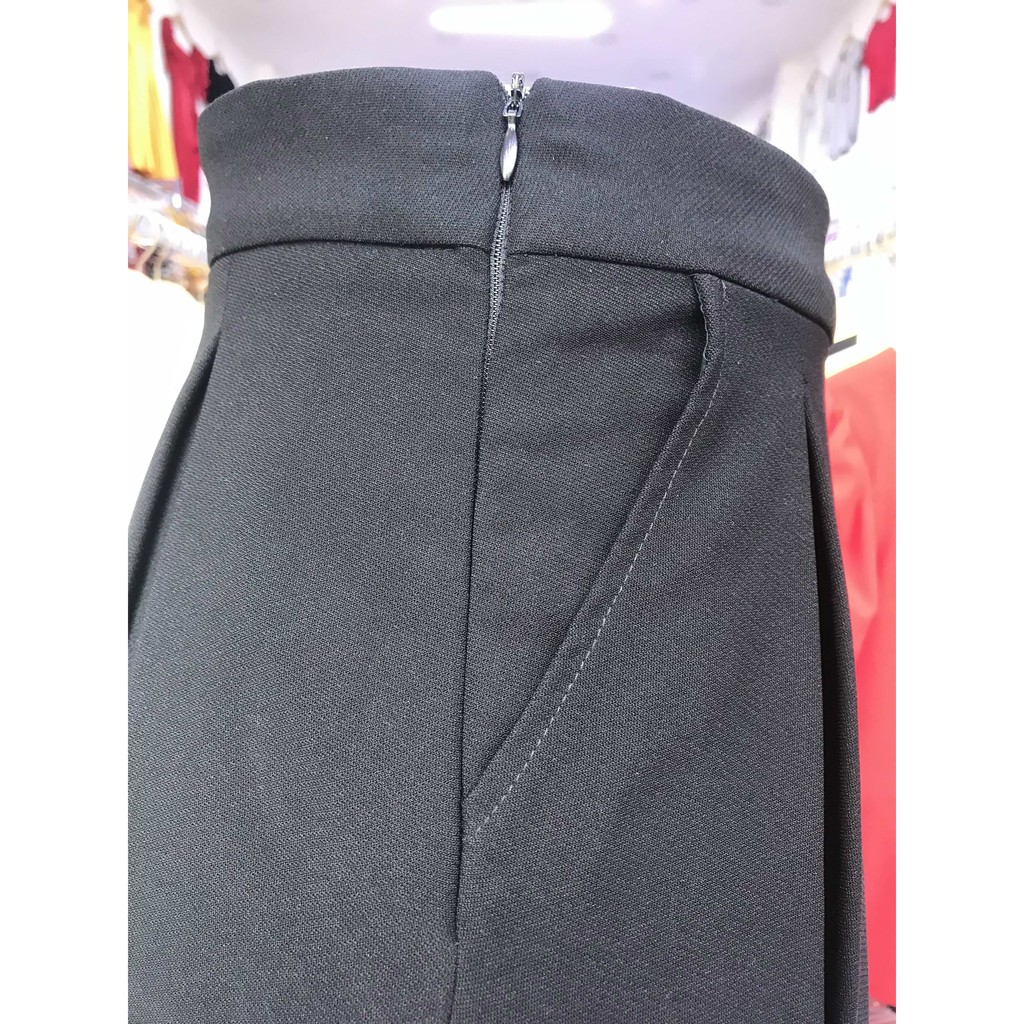 [GIÁ CỰC SỐC CHỈ HÔM NAY ] Chân váy xòe xếp ly dáng ngắn vải tuyết mưa loại 1 màu đen có quần trong và túi 2 bên CVXD003 | BigBuy360 - bigbuy360.vn