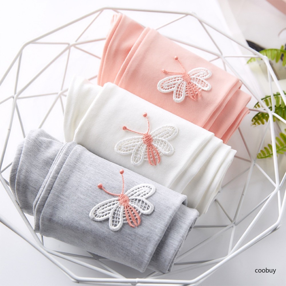 Quần legging cotton pha dài đến mắt cá chân họa tiết bướm thời trang cho bé gái