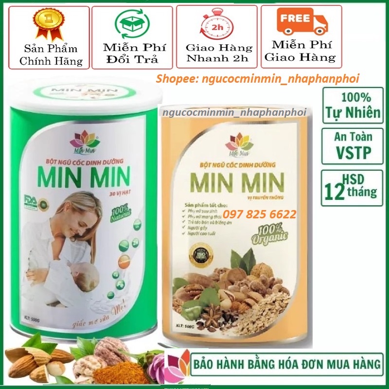 NGŨ CỐC MIN MIN 29-30 VỊ HẠT [COMBO CHO MẸ ĐI SINH]SIÊU LỢI SỮA,SIÊU TIẾT KIÊM