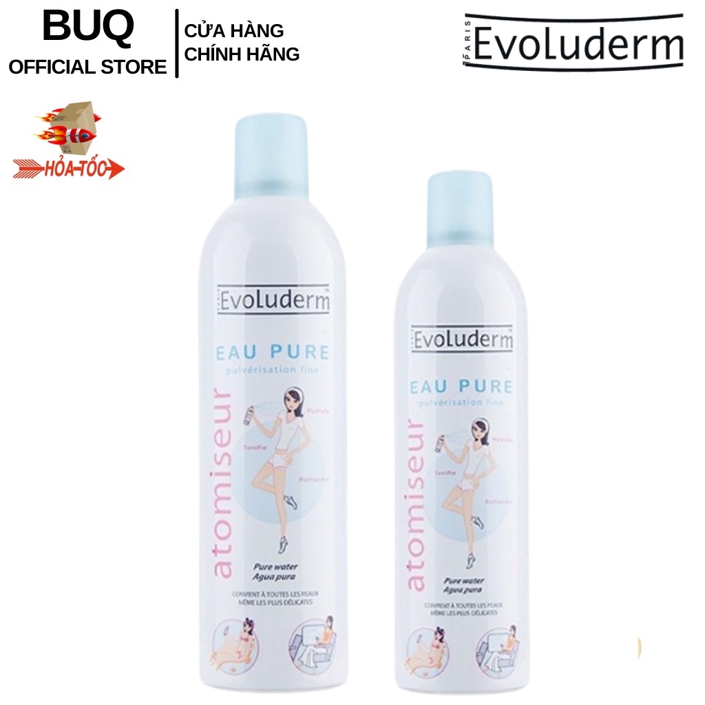 Xịt Khoáng Evoluderm Pure Water Spray 150ml và 400ml