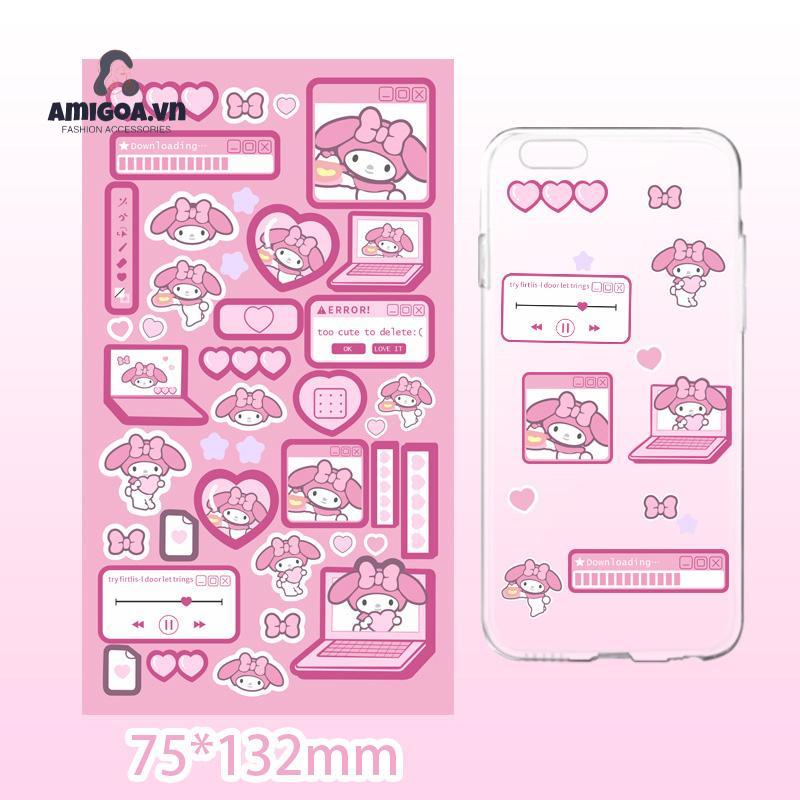 ✨✨SANRIO Hình Dán Lấp Lánh Trang Trí Sổ Tay Kuromi Tạp Chí