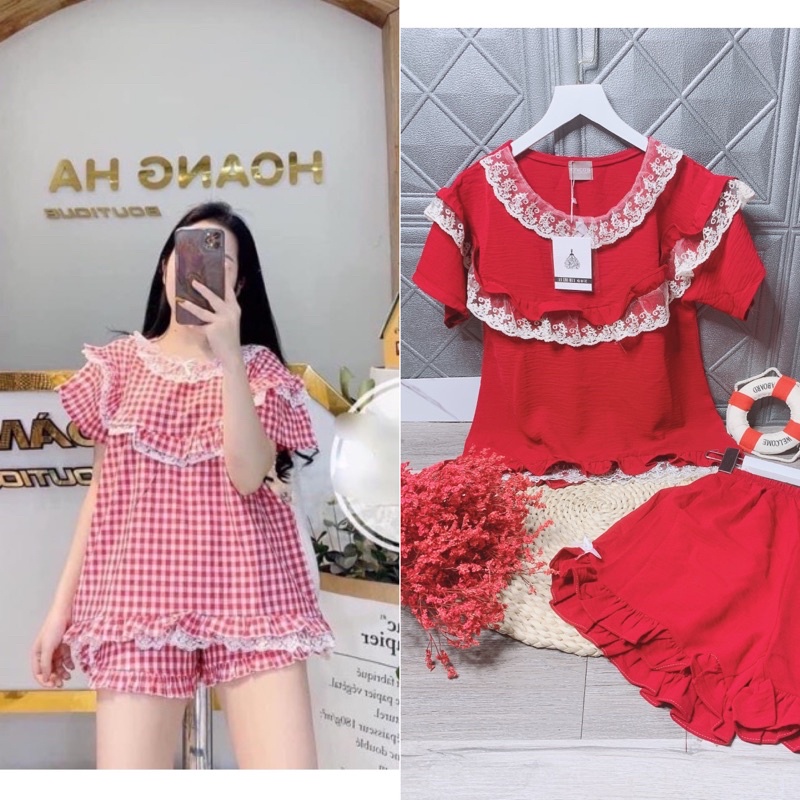 Bộ ngủ tiểu thư bánh bèo siêu xinh