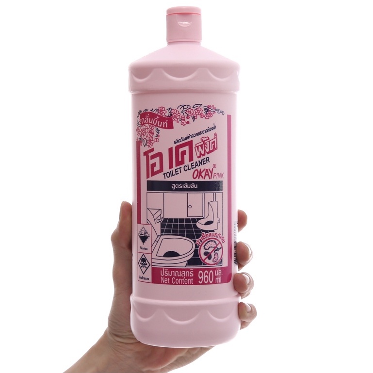 [HÀNG THÁI] Tẩy Bồn Cầu Okay Pink Thái Lan 960ml