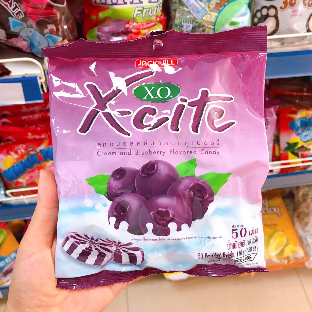 Vị mới 2021 Kẹo hương trà chanh XO Thái Lan, Kẹo XO chanh mật ong 50 cái XO Thái lan việt quất, mix vị