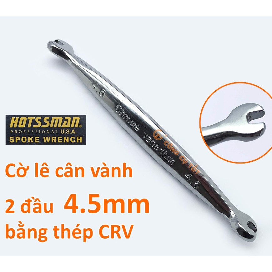 Cờ lê cân vành xe máy hai đầu 4.5mm HOTSSMAN bằng thép Crôm Vanadium