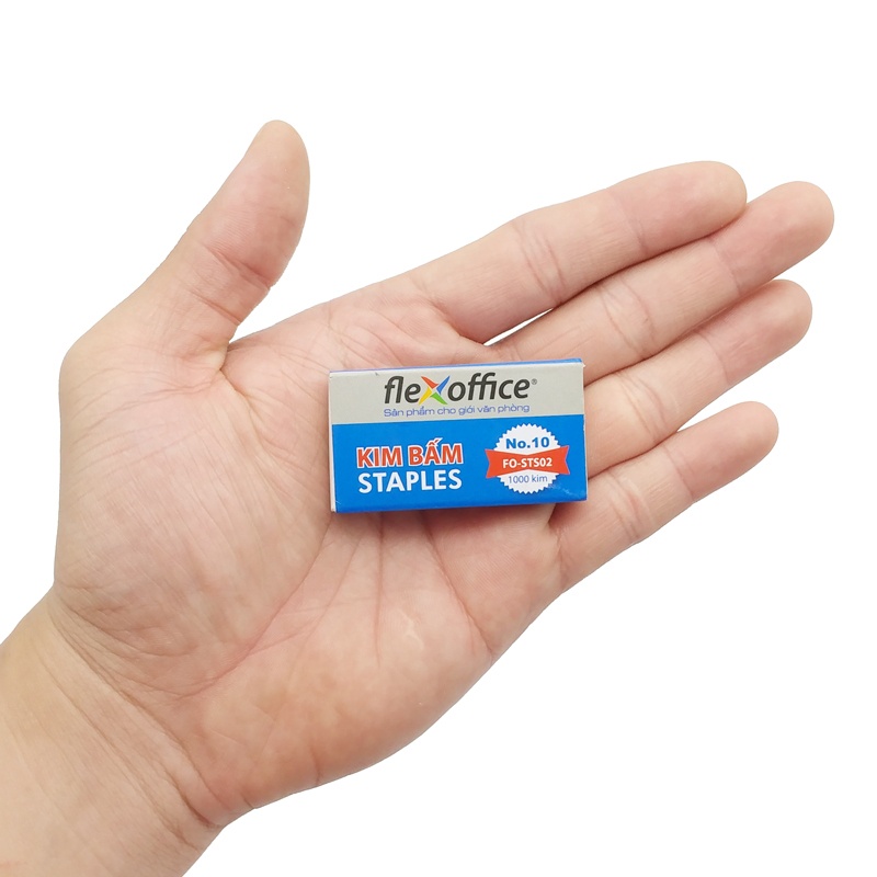 Một hộp lớn kim bấm số No10_Flexoffice FO-STS02  dùng trong nhà trường,nhân viên văn phòng,in ấn.