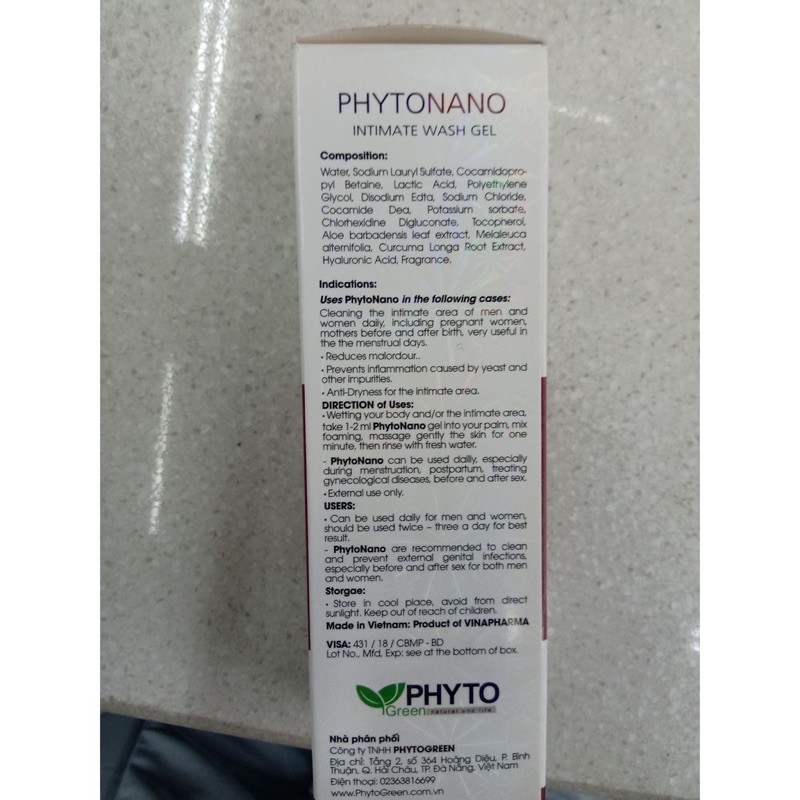 PHYTONANO - Gel vệ sinh phụ nữ 100ml