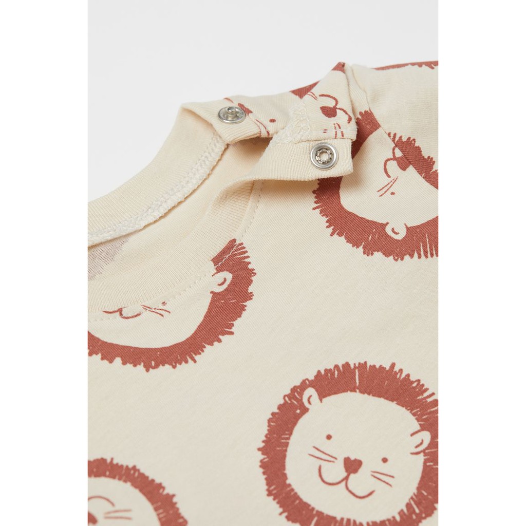 áo phông cotton họa tiết sư tử bé trai HM