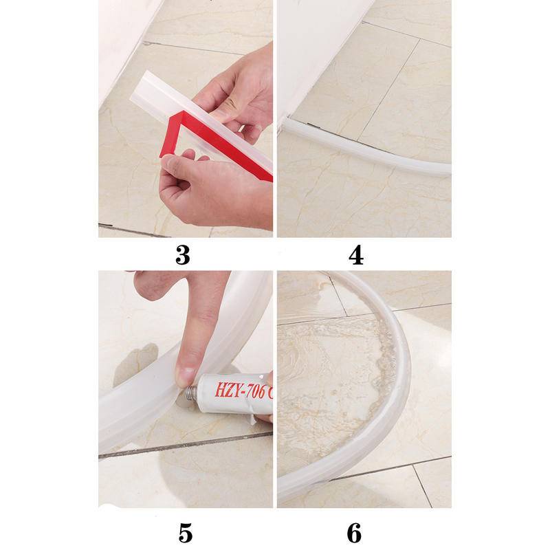 A - LIFE Dải Chặn Nước Bằng Silicon Chống Thấm Nước Hình Chữ D Cho Cửa Kính Nhà Tắm Khô Và Ướt