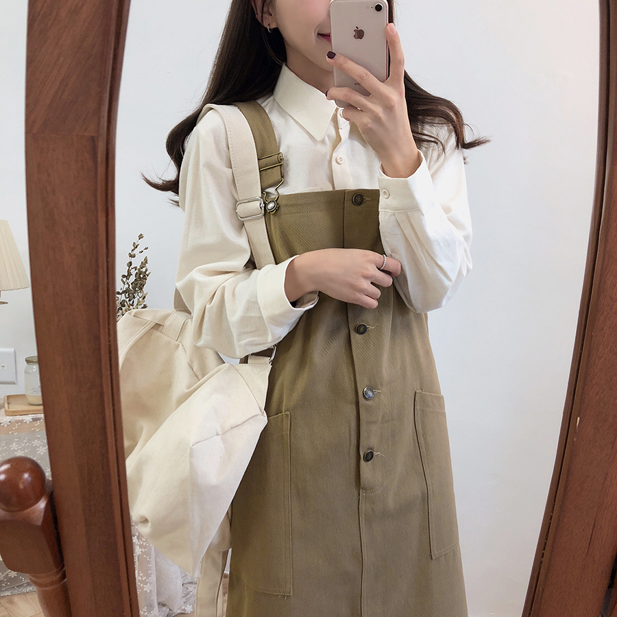 Đầm cổ vuông màu trơn đáng yêu dành cho bạn nữ 26844