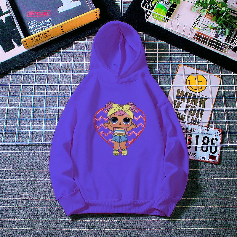 Áo Khoác Hoodie In Hình Lol Cho Bé Gái K5250