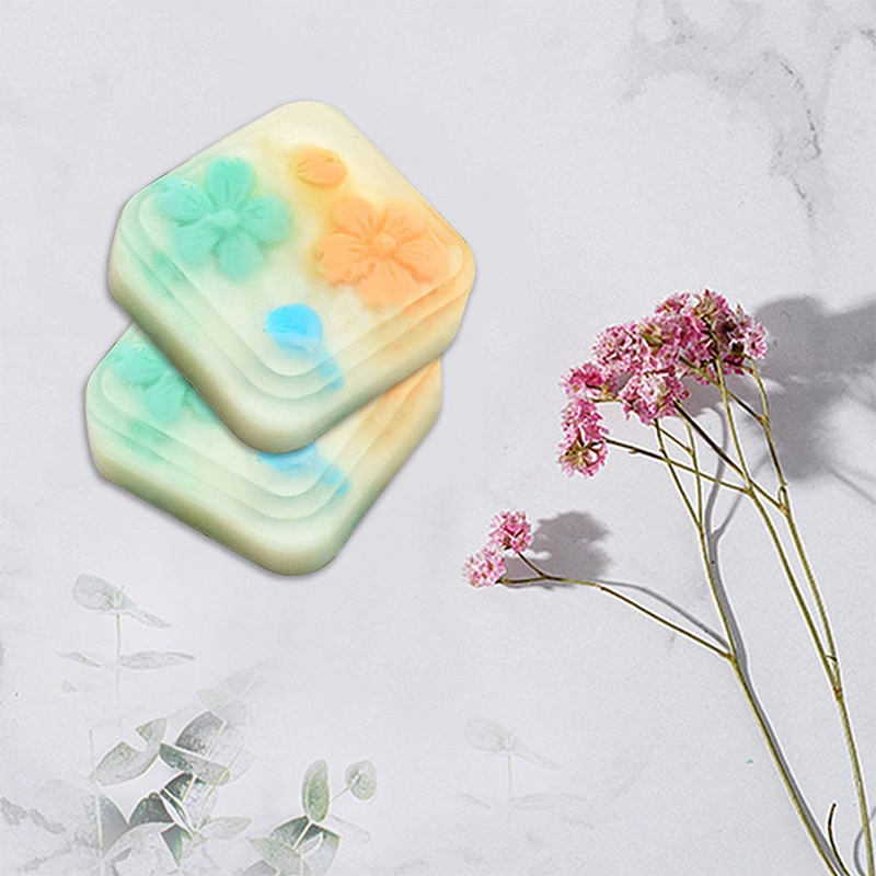 Set 2 khuôn silicone 9 ô hình vuông làm xà phòng DIY