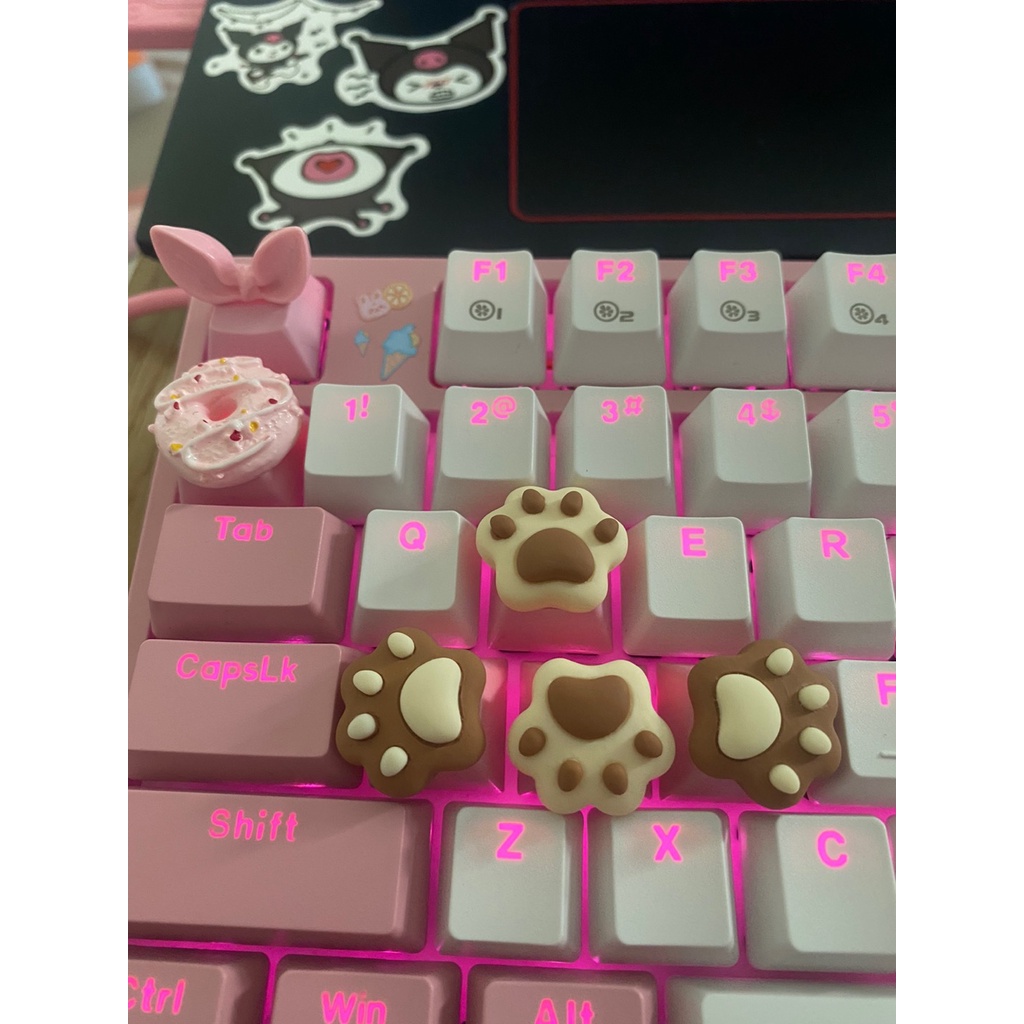 Keycap lẻ Chân Mèo siêu dễ thương Nút Bàn Phím Cơ