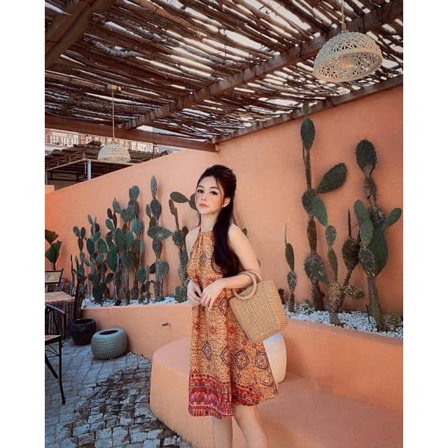 Đầm yếm thổ cẩm siêu xinh | BigBuy360 - bigbuy360.vn