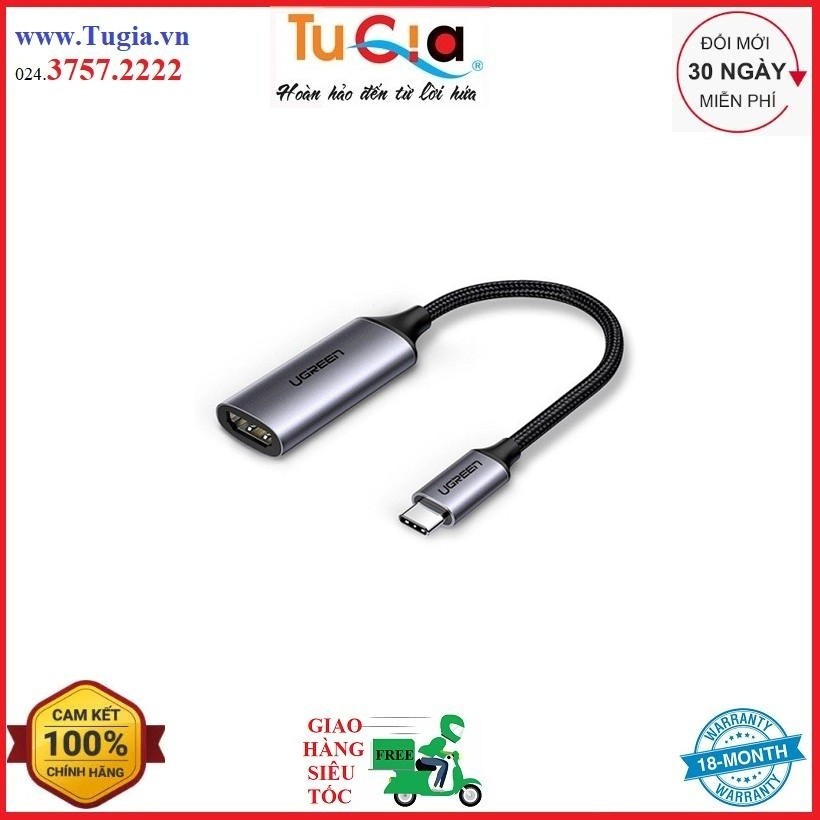 Cáp chuyển USB Type C sang HDMI 2.0 chuẩn 4K/60Hz Ugreen 70444 - Hàng chính hãng