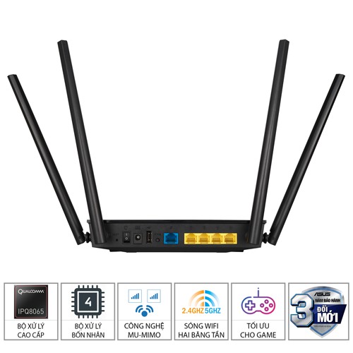 Bộ Phát Wifi Asus RT-AC1500UHP Băng Tần Kép AC1500 - Hàng Chính Hãng | BigBuy360 - bigbuy360.vn
