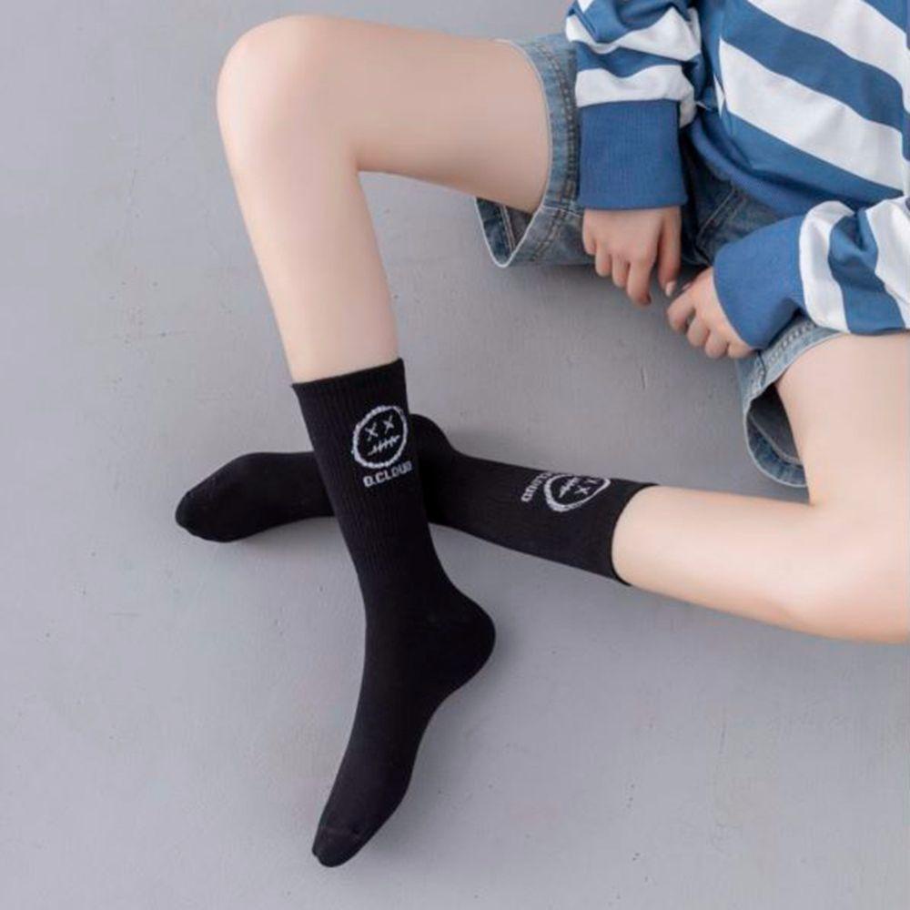 Vớ Cotton Cổ Vừa In Họa Tiết Hoạt Hình Graffiti Đơn Giản Thoải Mái Cho Nam Và Nữ BACK2LIFE