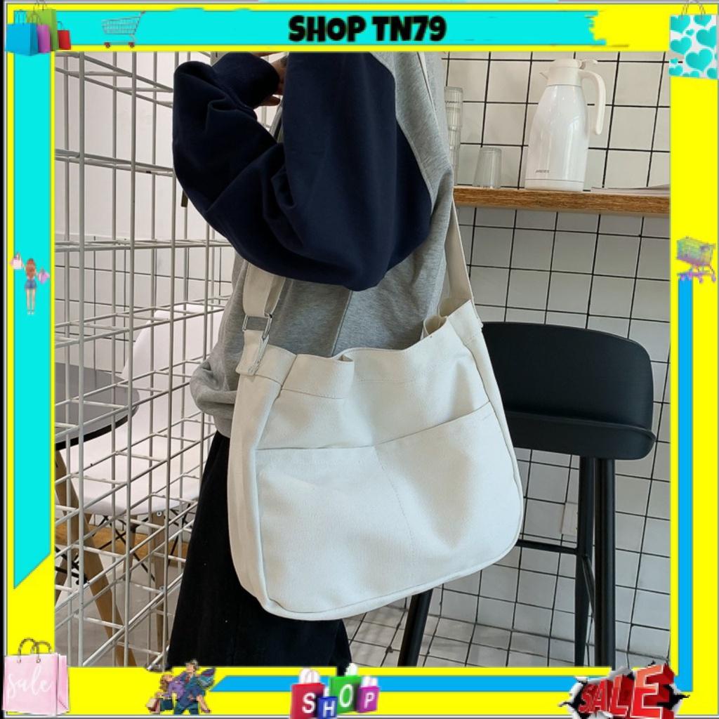 Túi xách nữ rẻ đẹp vải canvas 2 hộp có khóa kéo , túi con phong cách Hàn Quốc thích hợp cho nam lẫn nữ.