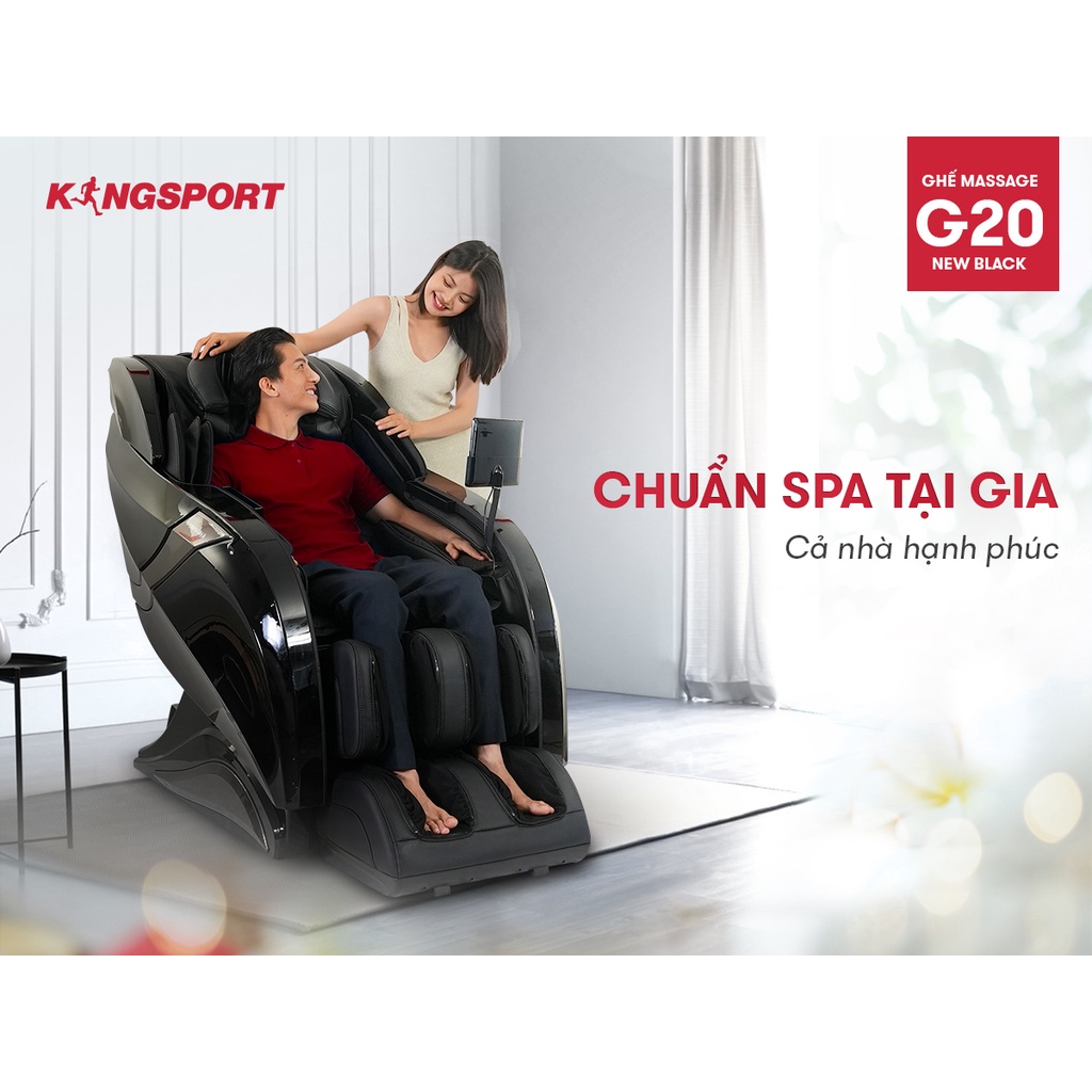 Ghế massage KINGSPORT G20 New - [HOT 2021] Ghế mát xa toàn thân cao cấp tự động mát xa đa năng, massage thái dương