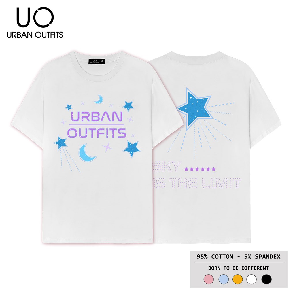 Áo Thun Tay Lỡ Nữ Nam Form Rộng URBAN OUTFITS In Sky Is The Limit ATO45 Cotton 4 Chiều Local Brand