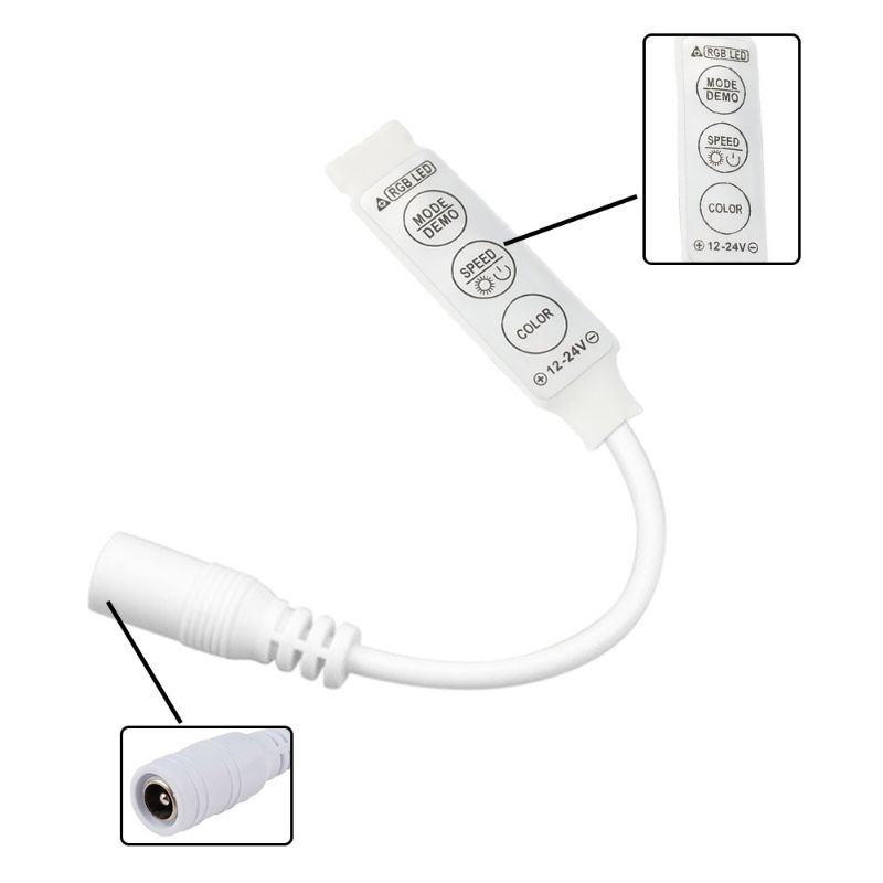 Công Tắc Điều Chỉnh Độ Sáng Mini cho Đèn Led RGB