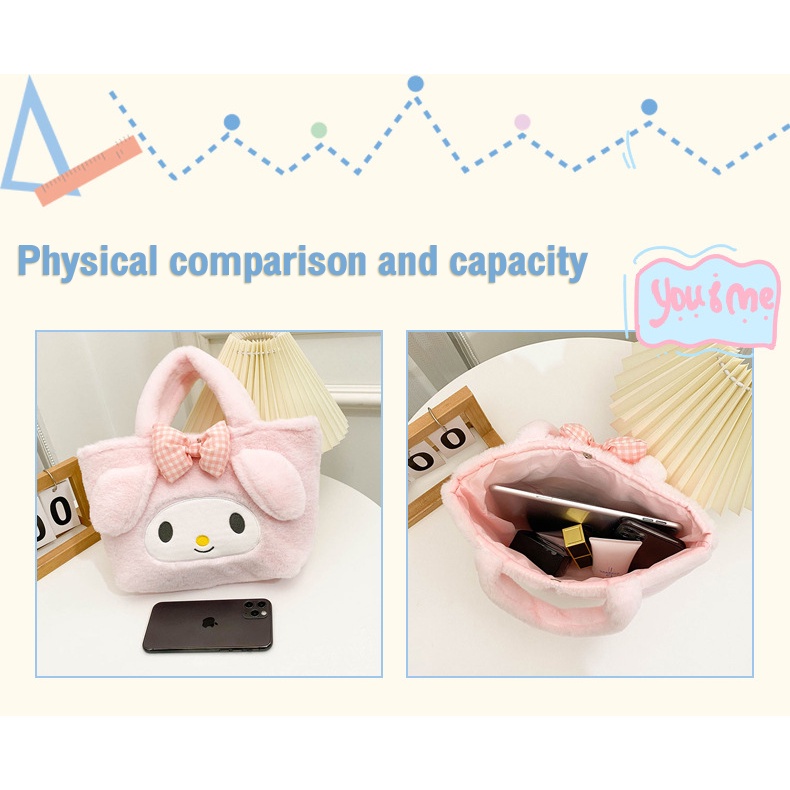 Túi xách ENVIROSAX phối lông kiểu hoạt hình dễ thương cho học sinh