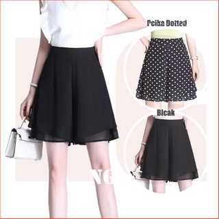 Quần Giả Váy Chữ A Ống Rộng Lưng Cao Chất Liệu Chiffon Thời Trang Cho Nữ
