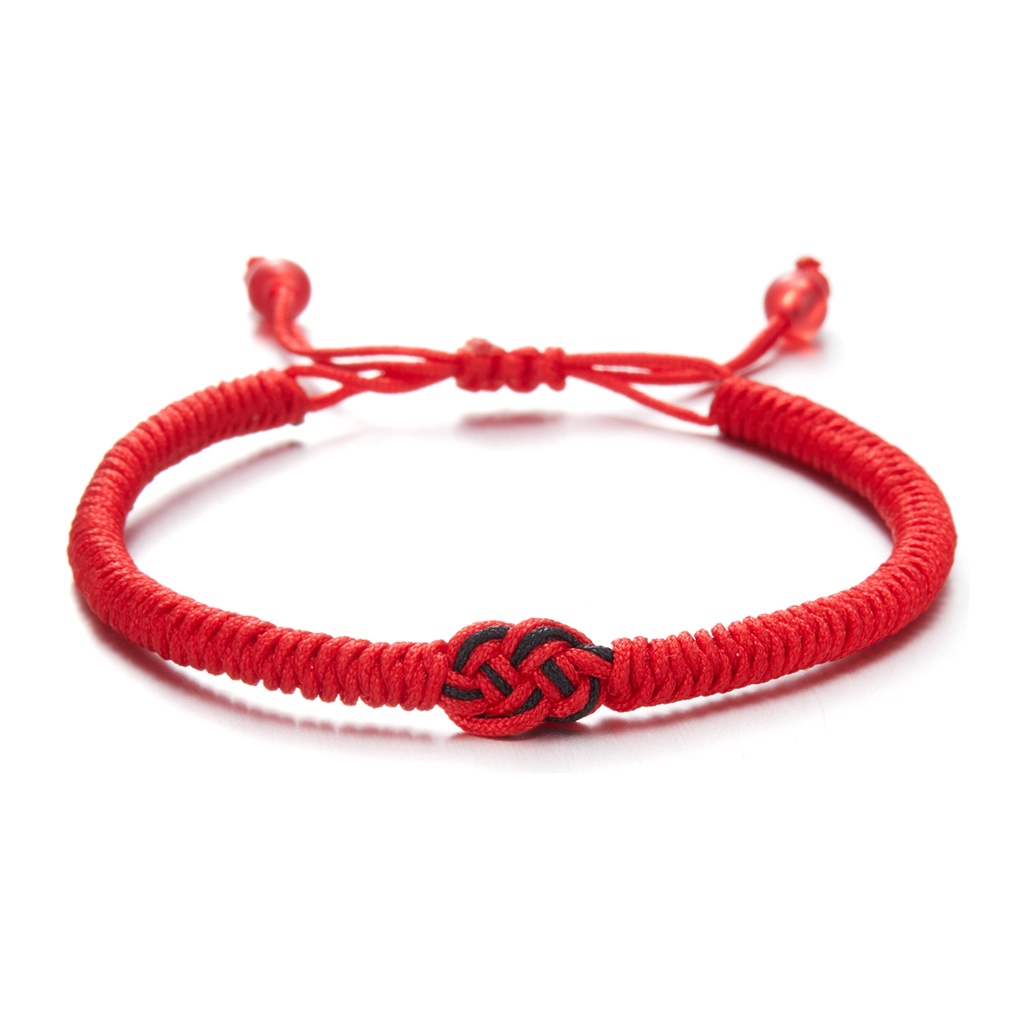 Vòng đeo tay RINHOO dây bện thủ công hai màu sắc kết hợp thắt nút thời trang dành cho cả nam và nữ