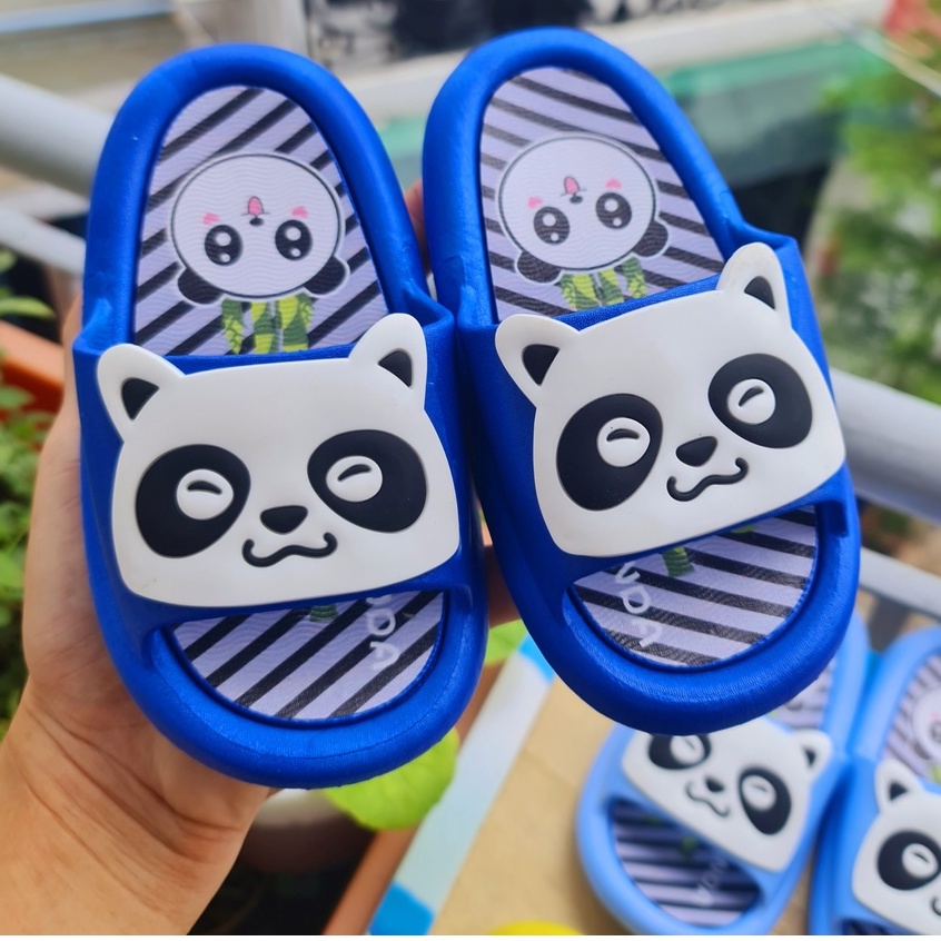 Dép bánh mì cho bé trai bé gái hình gấu trúc dễ thương cao su siêu mềm