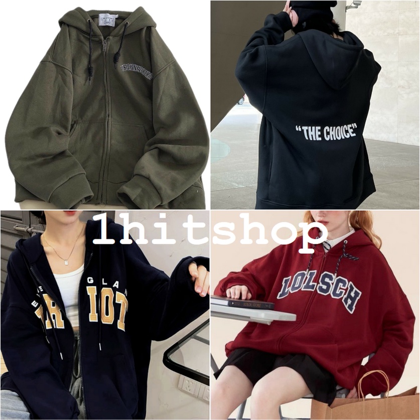 Áo KHOÁC Hoodie Xanh Rêu NEVER THAT và Ulzzang Unisex 1hitshop