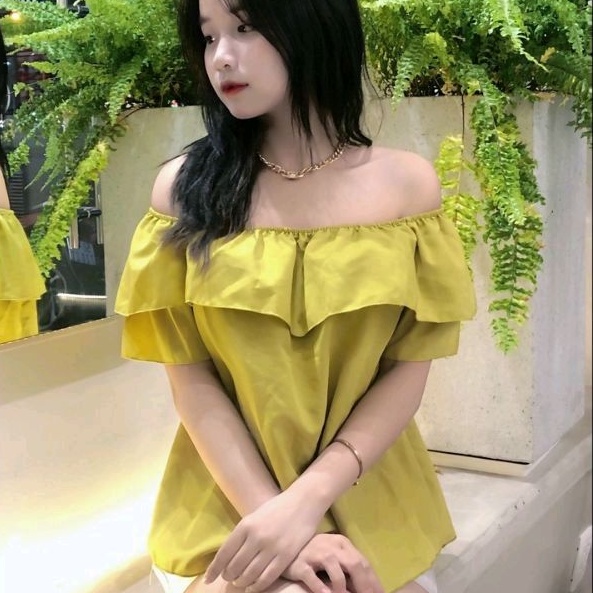 Áo bẹt vai bèo suông sơ vin rất dễ thương full màu đẹp