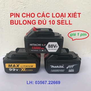 Pin máy siết bulong - 72v ,88v, 99v , 118v - pin trâu 10cell