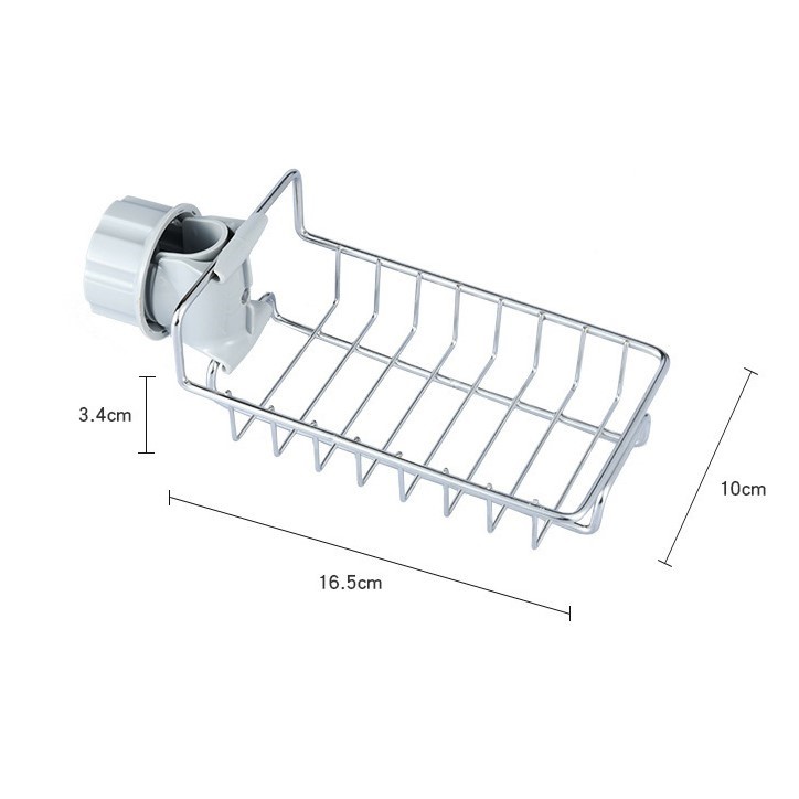 Giá Treo Bồn Rửa Bát Inox Đựng Miếng Rửa Bát, Cọ Xoong Nồi Thiết Kế Lỗ Thoáng Tiện Lợi Đảm Bảo Vệ Sinh.