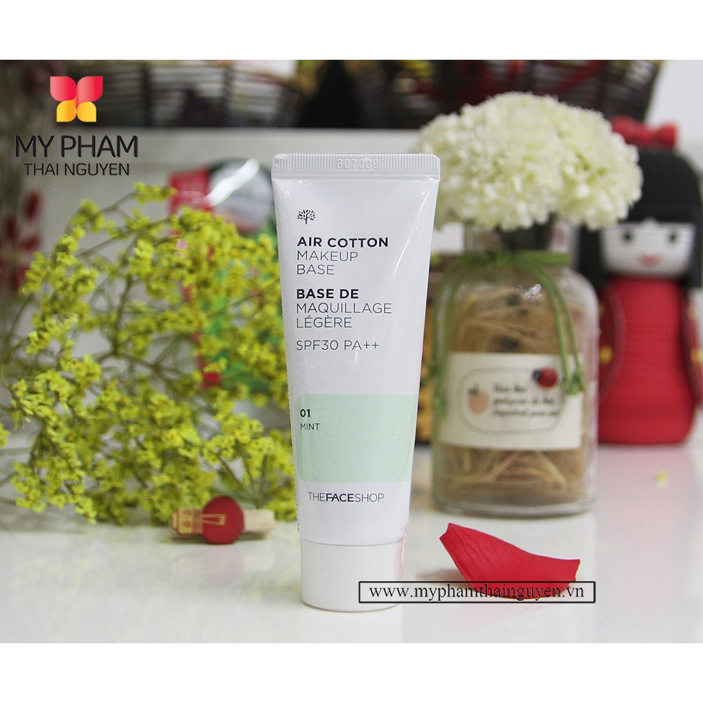 [CHÍNH HÃNG]KEM LÓT BASE THE FACE SHOP (XANH + TÍM)