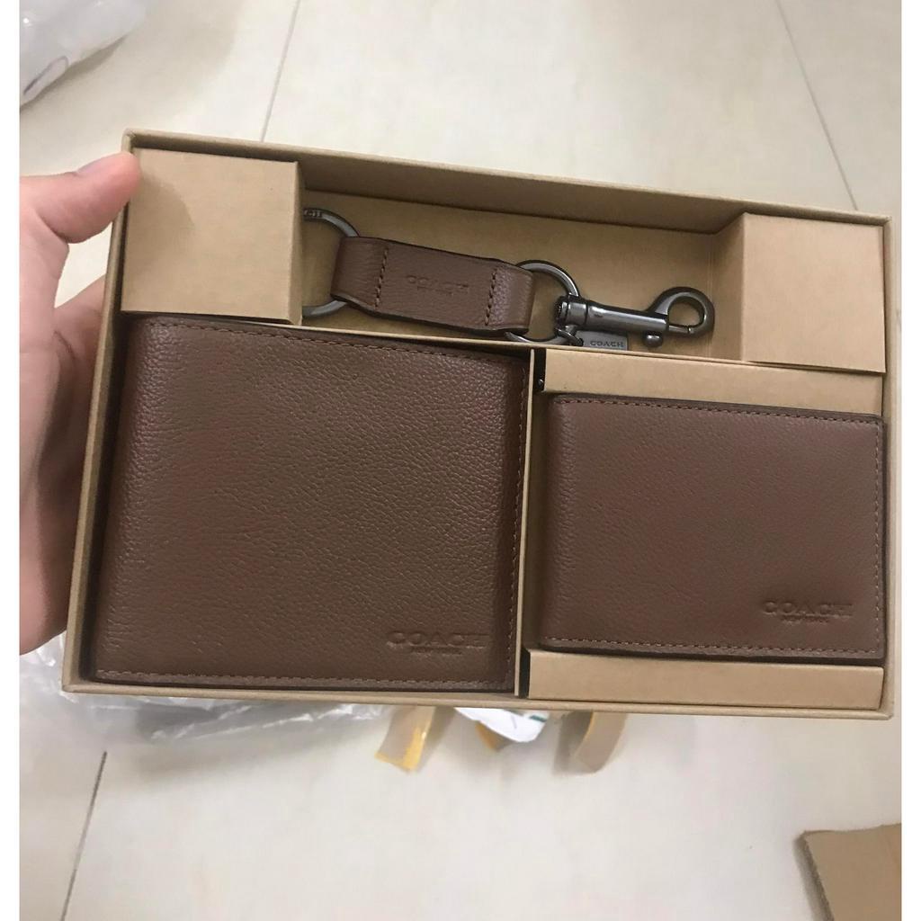 Set ví nam Coach màu nâu