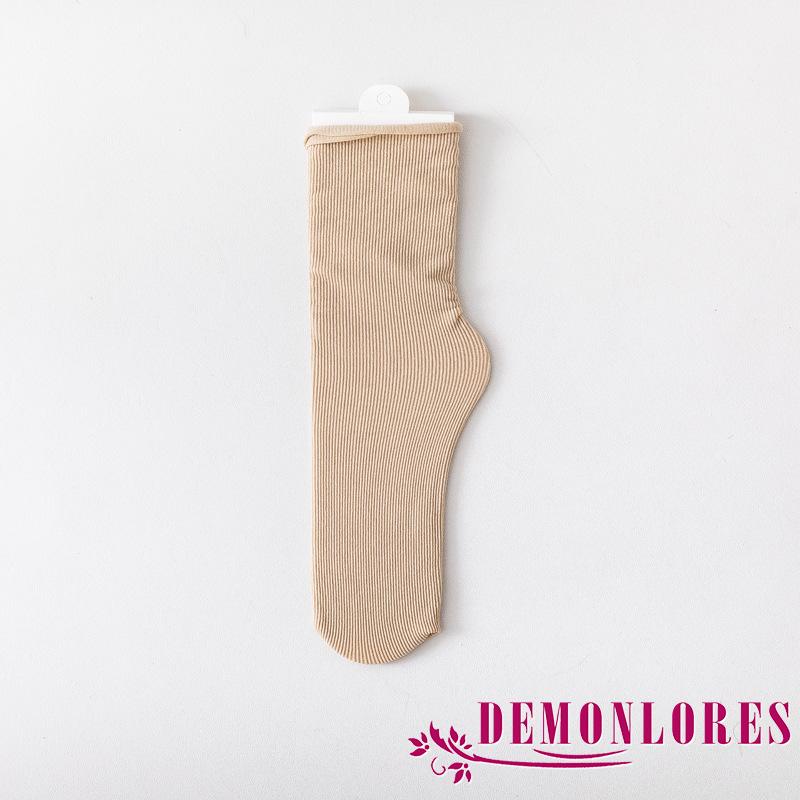 Đôi Vớ Dài Siêu Mỏng Mềm Mại Co Giãn Màu Trơn Dành Cho Nữ