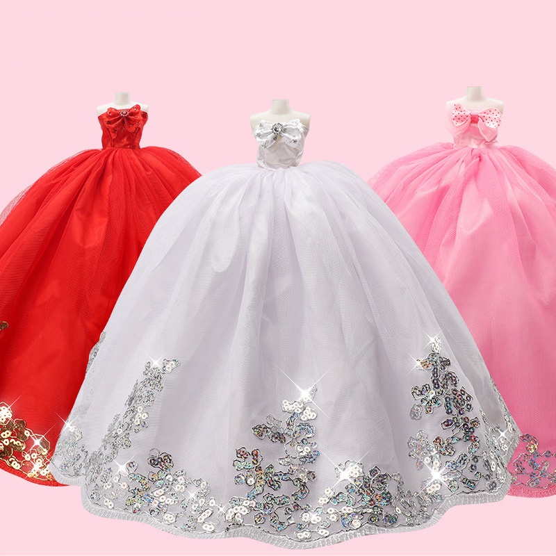 Đầm công chúa đồ chơi búp bê 30cm
