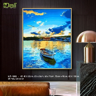 Tranh treo tường tự tô màu số hóa DALI Tranh Phong cảnh biển B003