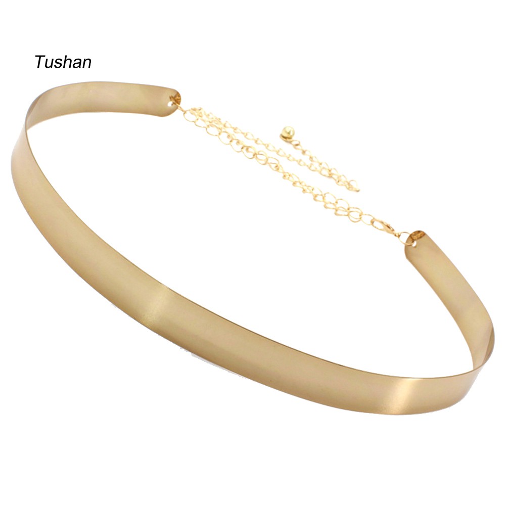 Thắt Lưng Kim Loại Bản Rộng Khoét Lỗ Phối Dây Xích Thời Trang Cho Nữ | BigBuy360 - bigbuy360.vn