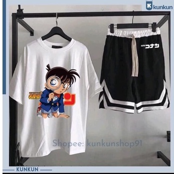 Áo anime Conan Thám tử lừng danh  FREESHIP  Áo manga anime shinichi conan